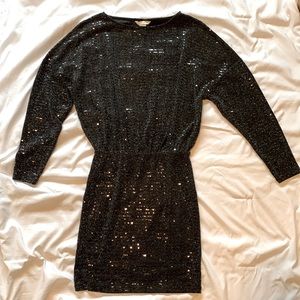H&M black sequin dress size XS